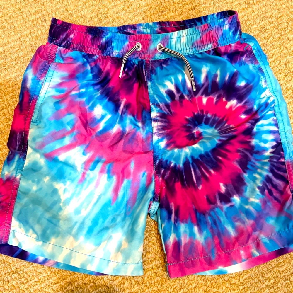 Boys boardies never worn swim trunks in tye dye pattern